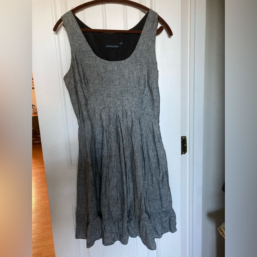 Cynthia Rowley Grey Linen Dress Size 10